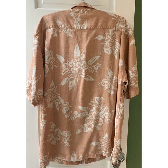 Tommy Bahama Peach Floral Casual Button Down Shirt - Picture 4 of 7
